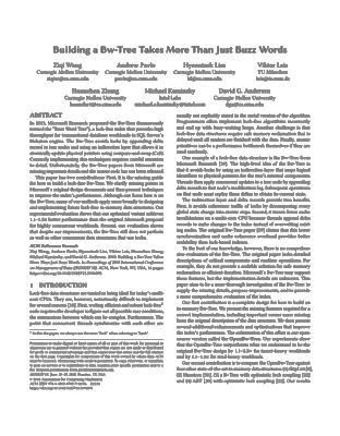 Screenshot of the pdf document for Building a Bw-Tree Takes More Than Just Buzz Words