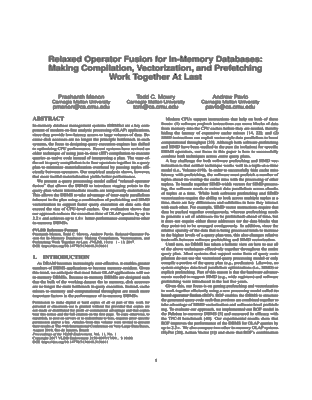 Screenshot of the pdf document for Relaxed Operator Fusion for In-Memory Databases: Making Compilation, Vectorization, and Prefetching Work Together At Last