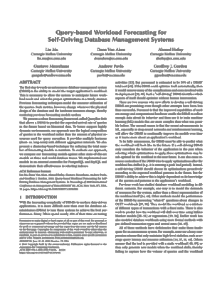 Query-based Workload Forecasting for Self-Driving Database Management Systems